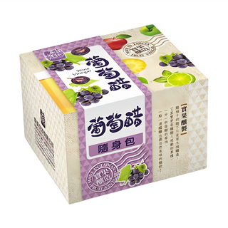 醋桶子 果醋隨身包 葡萄 8包 Set, 100% 醋釀造, 264ml, 1盒