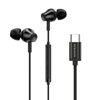 PICKOGEN 皮克全 悅動Type-C耳機 線控/通話/聽歌/麥克風 1.2M, AUD-4321, 黑色