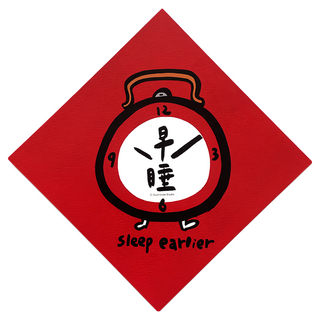 GUOHOUSE STUDIO 郭公館工作室 春聯 台灣製, 早睡 紅色, 1張