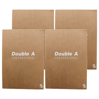 Double A辦公室系列A5膠裝筆記本 45張 厚實紙張, 40頁, 黃牛皮, 4本