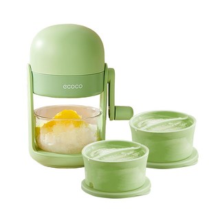 ecoco 意可可 刨冰機 高配, 薄荷綠, 1個, 刨冰機 + 雙色冰盒