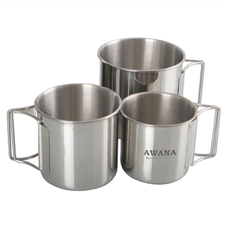 AWANA 戶外摺疊杯3入組 AK 3SE 500m l+ 330ml + 220ml, 1組, 銀色