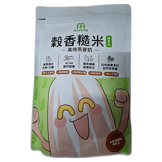 MIHONG 米鴻生醫 高效燕麥奶-穀香糙米 植物蛋白 無添加 膳食纖維 健康美味, 500g, 1袋