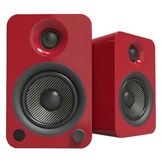 Kanto YU4 藍牙立體聲書架喇叭 無線藍牙連接 內建擴大機, 紅色