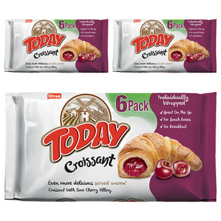 土耳其 TODAY 可頌麵包櫻桃味 270g 獨立包裝方便攜帶 酸甜內餡口感豐富, 3包