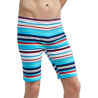 Summer love 夏之戀 大男七分泳褲, 彈性纖維 尼龍, 2L, 條紋, 1件