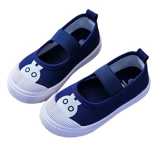 愛貝比 鬆緊套鞋帆布鞋 幼稚園室內鞋 16.5cm 藏青兔子
