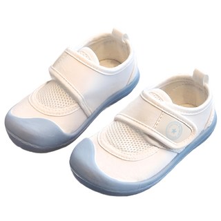 bebehome 小童網面透氣帆布小白鞋 PVC防滑底童鞋, 140mm, 藍色