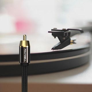 POLYWELL 寶利威爾 RCA音源線 數位同軸線 音響線 低音線 75歐姆 蓮花頭 SPDIF 5m, PW15-W52-B033, 1條