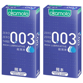 Okamoto 岡本 003RL超潤滑保險套, 10入, 2盒