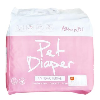 Altimate Pet 粉安心生理褲, 高效吸收 防滲漏 濕度指示器 安全緊固設計, XL, 11片, 1包