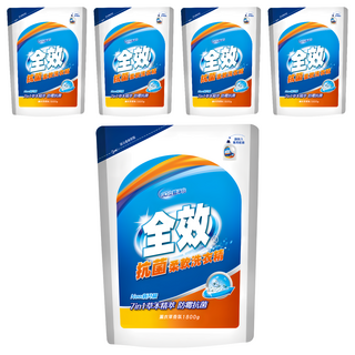 毛寶 全效抗菌柔軟洗衣精補充包 7合1草本精萃 防霉抗菌 薰衣草香氛, 1.8kg, 5包