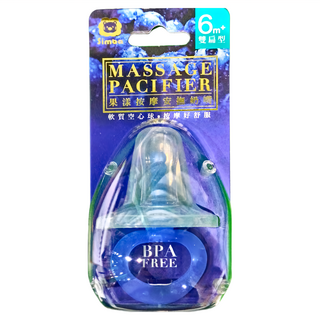 Simba 小獅王辛巴 雙扁型按摩安撫奶嘴, 6個月以上, 顏色隨機, 1個