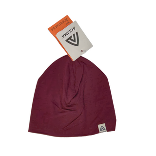 ACLIMA LW Relaxed Beanie 輕量寬毛帽 100% 美麗諾羊毛 舒適 快乾 柔軟, 深紅色, One Size