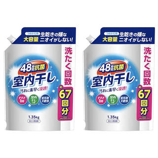 第一石鹼 室內晾曬強效洗衣精補充包 1.35kg 48小時抗菌, 2包