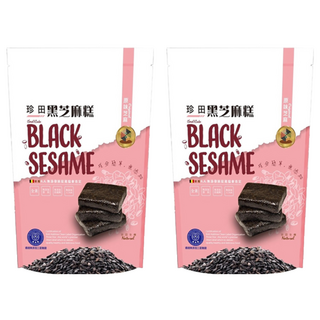 珍田生機 芝麻糕 原味 全素, 獨立包裝 方便攜帶, 成分簡單 無添加, 220g, 2包