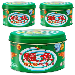 鱷魚 蚊香 優 30卷, 577.5g, 3罐