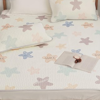 BUHO 布歐 沁透涼爽可水洗抗菌乳膠涼墊枕套3件組, 涼感墊 + 枕套 2個, 彩色星糖