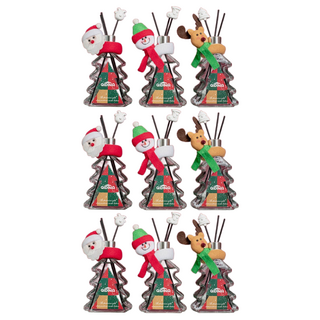 QIDINA 聖誕樹造型硅藻土擴香瓶, 精油香薰, 絲絨玫瑰, 200ml, 3件