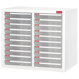 SHUTER 樹德 桌上二排型樹德櫃, 白色, 20抽