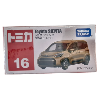 TOMICA 玩具小車 016 10228509 豐田 Sienta 3歲以上適用, 1個