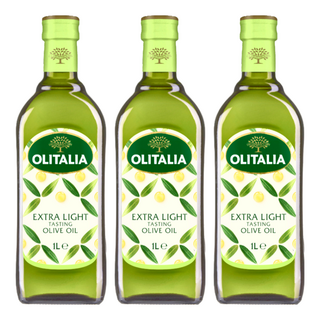 OLITALIA 奧利塔 精緻橄欖油, Extra Light 等級, 耐高溫低油煙, 1L, 3瓶