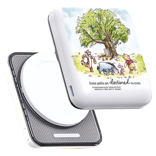 Disney 迪士尼 晶磁系列 迷你磁吸無線充行動電源 5000mAh 原廠保固, PDN-001, 維尼起步走