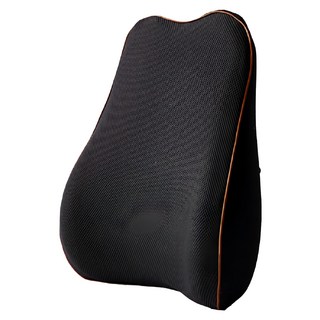 HONDONI 新款5D護腰靠墊 記憶靠墊 居家背墊 汽車舒壓腰靠墊 M1-BK, 透氣舒爽暗黑
