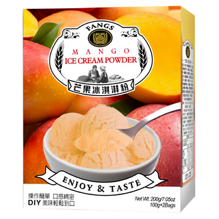 FANGS 方氏 芒果冰淇淋粉, 200g (100g x 2包) DIY美味輕鬆到, 1組