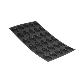 de Buyer 畢耶 黑軟矽膠模系列 30格迷你瑪德蓮烤模, 1個