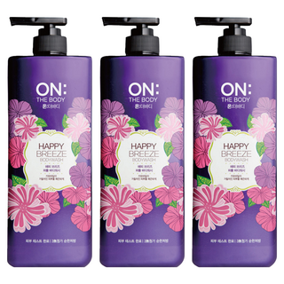 ON THE BODY 香水沐浴精 快樂微風 玫瑰及鳶尾花持久香氛, 900g, 3瓶