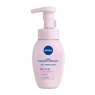 NIVEA 妮維雅 玫瑰胺基酸微米淨膚泡泡慕斯 煥白修護, 180ml, 1瓶