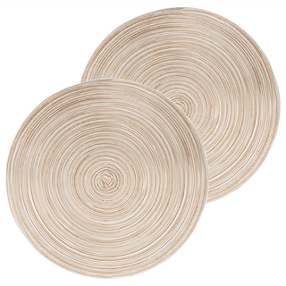 AHOYE 大張棉麻餐墊織隔熱墊/鍋墊/防燙墊/餐墊/桌墊2件組 30 x 30cm, 1組, 米色