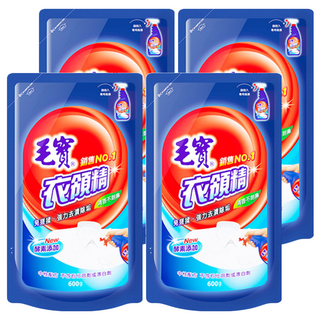 毛寶 衣領精 酵素升級配方 補充包 免搓揉 強力去漬除垢, 600g, 4包