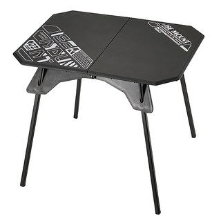 ISE MOUNT 小島嶼山 戶外兩摺疊鋁合金露營升降桌, 黑色