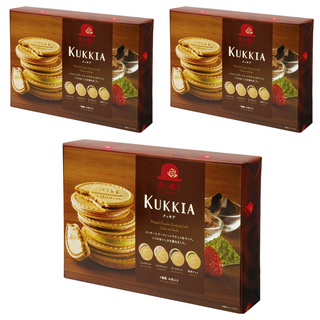 Tivoli Tivon 32枚法蘭酥禮盒, 牛奶可可風味 x 8 + 黑可可風味 x 8 + 抹茶可可風味 x 8 + 草莓可可風味 x 8, 3盒