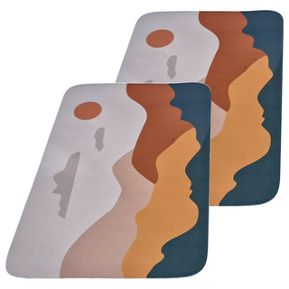 小春日和 吸水浴室防滑腳踏墊, 60 x 40cm, 2個