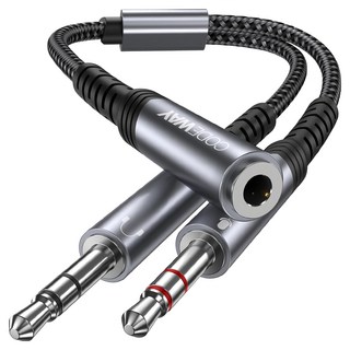 CODEWAY 耳機分接線 Y型 單母頭 高品質音訊傳輸, 單一商品, 灰色, 1條