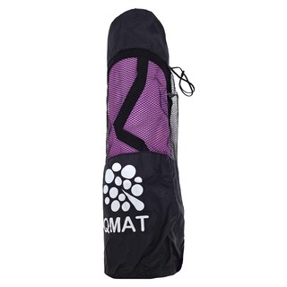 QMAT 瑜珈墊 Set, 雙面壓紋設計，防滑抗汗，柔軟材質，回彈性佳，易於清潔，附贈網袋, 180 x 60 x 0.8cm, 紫色 + 黑色, 1組