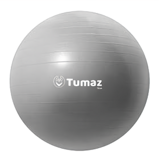 Tumaz 月熊 加厚防爆瑜珈球 安全防爆設計 加厚2.3mm球皮, S(48~55cm), 灰色