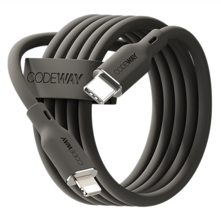 CODEWAY PALLET系列 USB-C to Lightning 充電傳輸線, 2m, 黑色, 1條