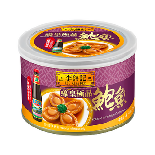 李錦記 蠔皇極品 鮑魚罐頭, 口感彈韌 嚴選鮑魚 4隻入, 180g, 1罐