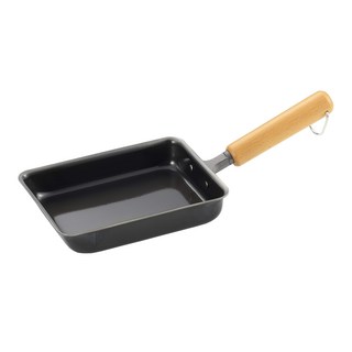 吉川yoshikawa木柄玉子燒鍋SJ3166 輕鬆製作美味日式蛋捲, 1個, 18cm