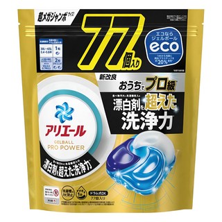 ARIEL 4D立體洗衣膠球補充包 含漂白成份, 77顆, 1袋