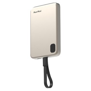 Meet Mind 吸附式線充行動電源 5000mAh Type-C 鋁合金款, LT003-C, 鈦色