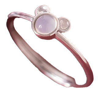 MARIGOLD 美爾朵 925純銀 轉運時刻 12生肖轉運白玉髓 戒指 - 生肖鼠 (可微調), 直徑1.8cm