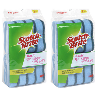 3M Scotch-Brite 百利 防刮海綿菜瓜布, 8個, 2包