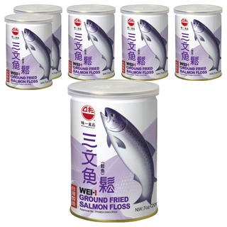 味一 三文魚鬆 鮭魚鬆, 罐裝外包裝 香味濃郁 成分單純, 200g, 6罐