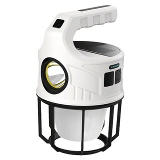 雙光源太陽能露營燈, 三色溫, 無極調光, 生活級防水, USB充電, 單一顏色, 1個