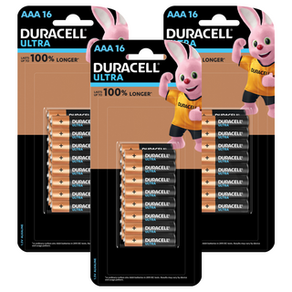 DURACELL 金頂 ULTRA超能量 鹼性電池 4號 電量持久, 16顆, 3組